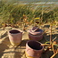 Sugar bowl "Rose" handmade in spots clay with a uniquely designed Artisann
