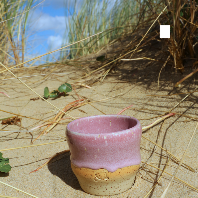 Ceramic handmade coffee cup Léonore, Pink