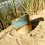 Wavy, handmade ceramic cup “Léonore” for our coffee set "Mint"