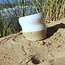 Wavy, handmade ceramic cup “Léonore” for our coffee set "White"