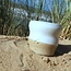 Wavy, handmade ceramic cup “Léonore” for our coffee set "White"