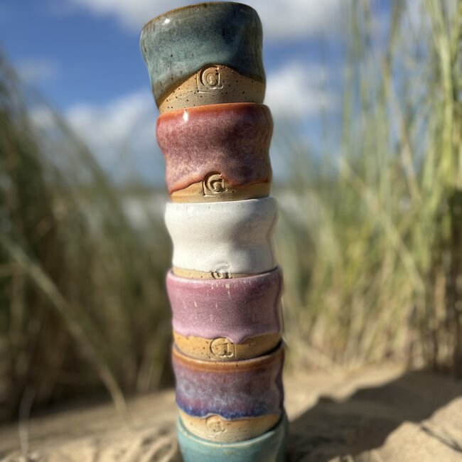 Tasse à café artisanale en céramique Léonore, Blanche