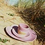 Wavy, handmade ceramic cup “Léonore” for our coffee set "Pink"