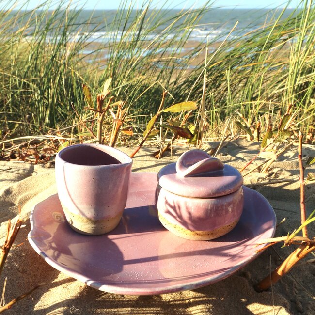 Pot à lait en céramique faite à la main, Rose