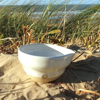 artisann Matcha can, bowl with spout White
