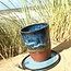 Contemporary, handmade ceramic thea or water cup from the tableware and collection "Beach"