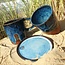 Contemporary, handmade ceramic thea or water cup from the tableware and collection "Beach"