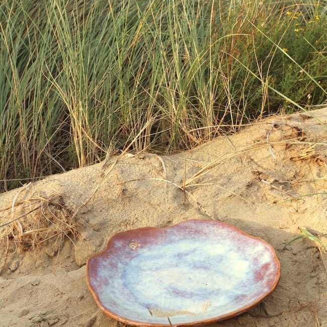 Handmade ceramic plate Amandine, Sunrise