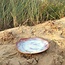 Handmade ceramic plate Amandine in shell shape and glazes sunrise of the "Chefs Artisann i-lign"