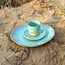 Plat creuse "Lagune" utilisés pour les collations, mais aussi très agréables comme soucoupe pour un sac à café ou une tasse.