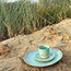 Plat creuse "Lagune" utilisés pour les collations, mais aussi très agréables comme soucoupe pour un sac à café ou une tasse.