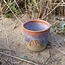 Personalize a ceramic cup with a stamp of your logo, name, word is custom handmade in ARTISANN style