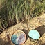 With the turntable handmade plate with speckled Pyerite clay in 3 Colors  high firing glaze.