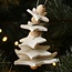 Handmade porcelain Christmas tree finished with wooden beads