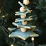 Handmade porcelain Christmas tree finished with wooden beads