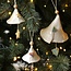 Handmade porcelain Christmas bell decorated with a star