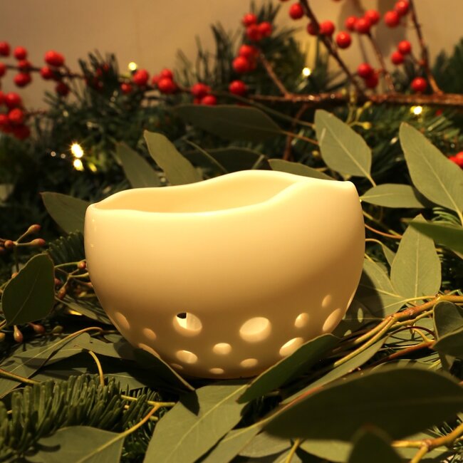 Porte-bougie fait main en porcelaine "Globe"