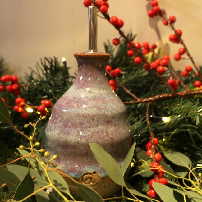 Handmade ceramic oil bottle for sale in different colors and shapes