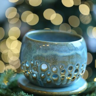 artisanni Bougie chauffe plat Globe Menthe