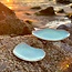 Handmade ceramic plate Coquillage, Lagune