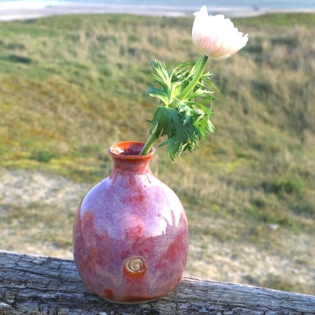 Petite vase fait main en céramique One Flower Sungreen