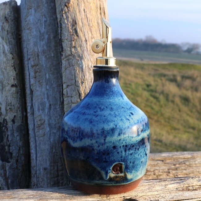 Bouteille d'huile en céramique faite à la main, Beach