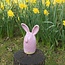 Ceramic handmade Easter bunny, Rose