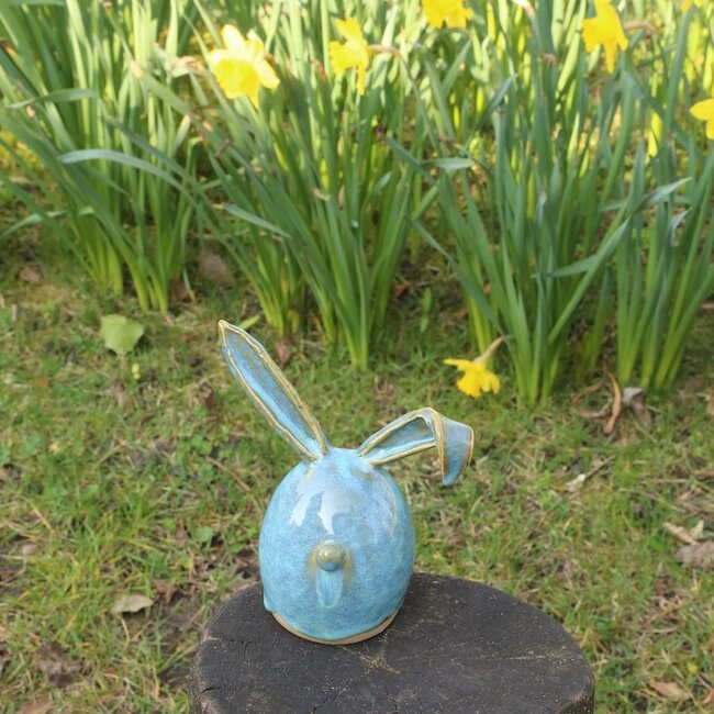 Lapin de Pâques en céramique fait main, Menthe