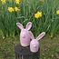 Ceramic handmade Easter bunny, Rose