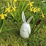 Lapin de Pâques en céramique fait main, Blanc