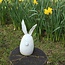 Ceramic handmade Easter bunny, White