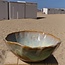 Ceramic handmade salad bowl, Mustard