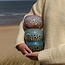 Ceramic handmade tea light holder Globe, Mint