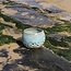 Ceramic handmade tea light holder Globe, Mint