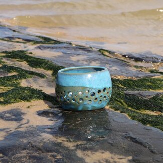 artisanni Bougie chauffe plat Globe Italian Turquoise