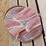 Wavy handmade ceramic tapas plate, Sunrise-Pink