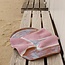 Golvende keramische handgemaakte tapaschaal Wave, Sunrise-Roos