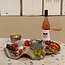 Golvende keramische handgemaakte tapaschaal Wave, Tricolor