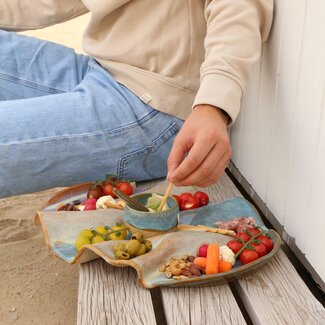 artisanni Wavy tapas plate Tricolor