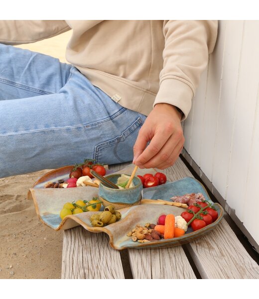 artisanni Wavy tapas plate Tricolor