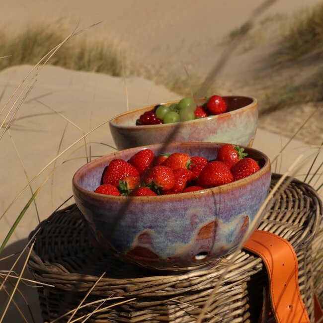 Ceramic handmade berry bowl, Sunrise
