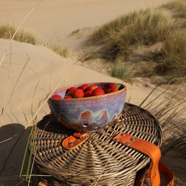 Ceramic handmade berry bowl, Sunrise