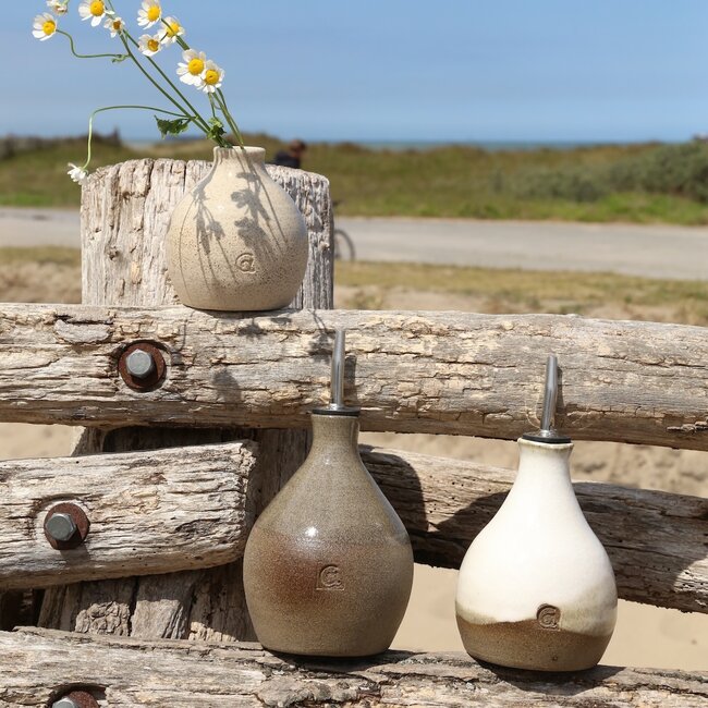 Ceramic handmade little vase,  One Flower Naturel Beige