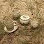 Ceramic handmade sugar bowl, Italian White