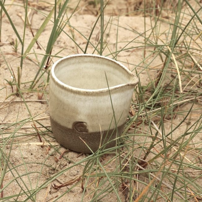 Pot à lait en céramique faite à la main, Italian White