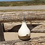 Bouteille d'huile en céramique faite à la main, Italian White