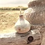 Ceramic handmade oil bottle, Mustard
