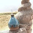 Ceramic handmade oil, Italian Turquoise