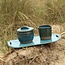 Ceramic handmade milk jug, Italian Turquoise