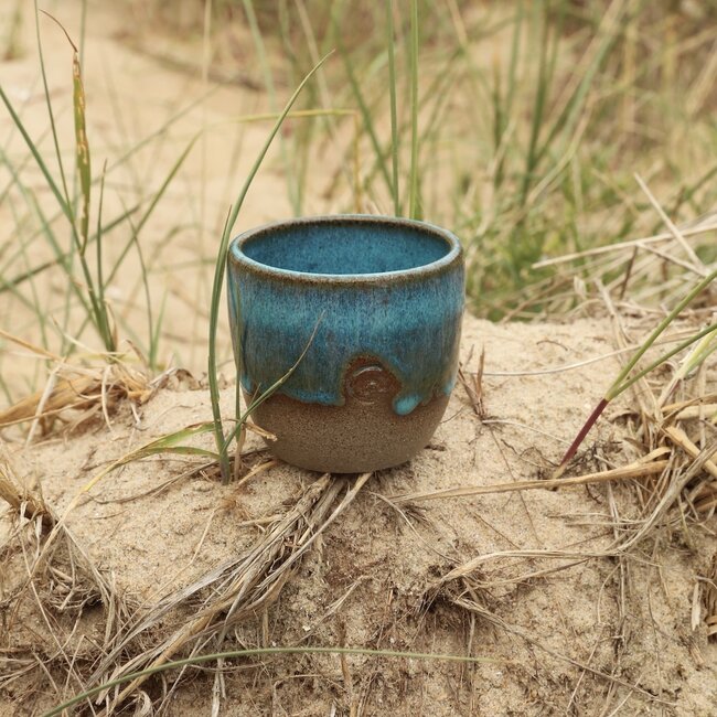 Tasse à café artisanale en céramique,  Italian Turquoise